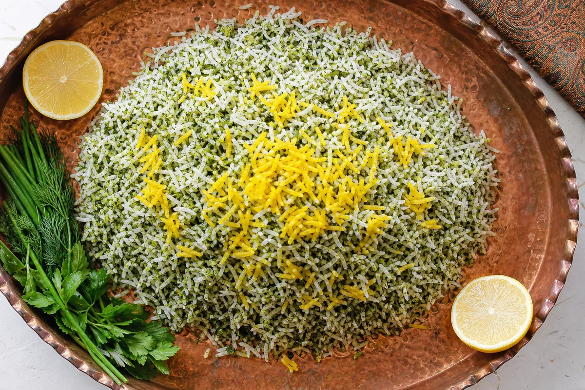 سبزی پلو: کالری و ارزش غذایی کامل