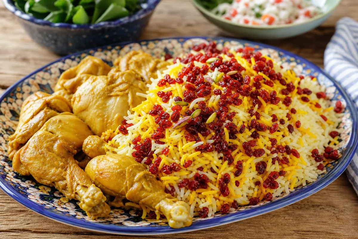زرشک پلو با مرغ؛ کالری و ارزش غذایی